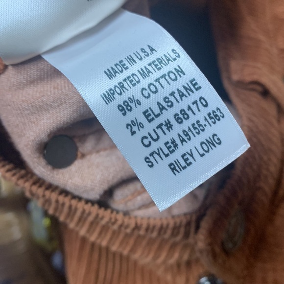 Agolde Riley jean corduroy brown  size 29 - Picture 7 of 9
